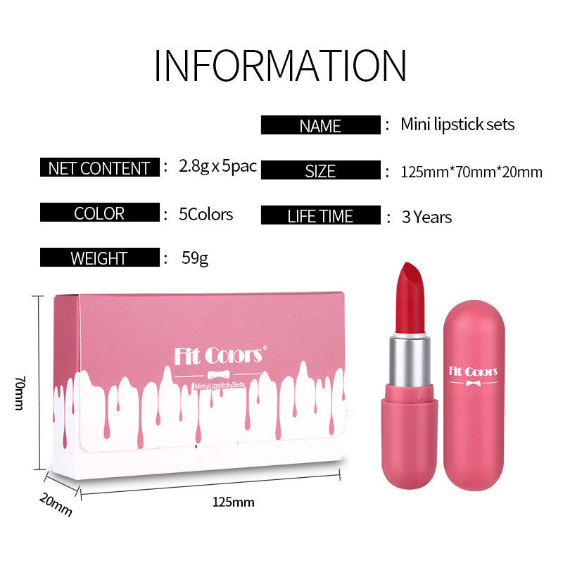 Women's Mini Capsule Lipsticks Pack Of 5